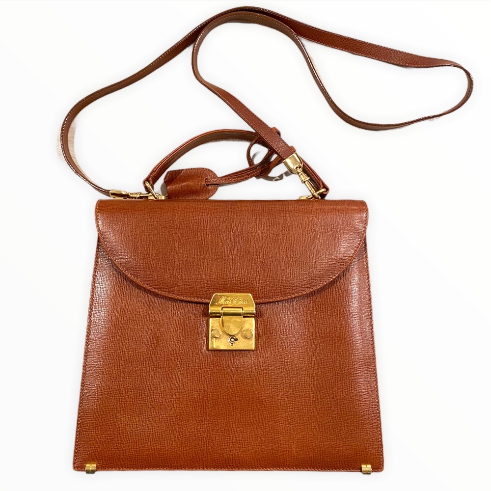 Vintage Mark Cross Tan Leather Handbag Top Handle